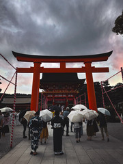 torii in japan - kyoto