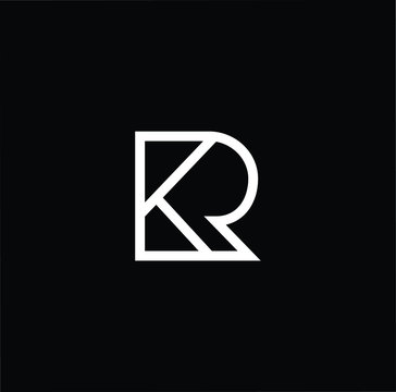 Professional Innovative Initial KR RK logo. Letter KR RK Minimal elegant Monogram. Premium Business Artistic Alphabet symbol and sign