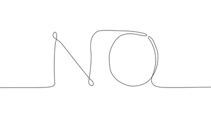 one line drawing of phrase - no
