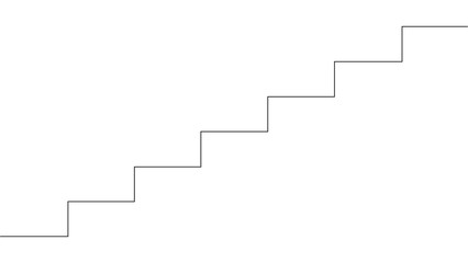 Continuous line drawing of the stairs. illustration