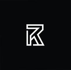 Professional Innovative Initial R RR KR RK logo. Letter R RR RK KR Minimal elegant Monogram. Premium Business Artistic Alphabet symbol and sign