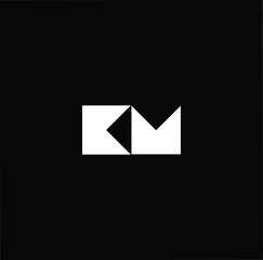 Professional Innovative Initial KM MK logo. Letter KM MK Minimal elegant Monogram. Premium Business Artistic Alphabet symbol and sign - obrazy, fototapety, plakaty