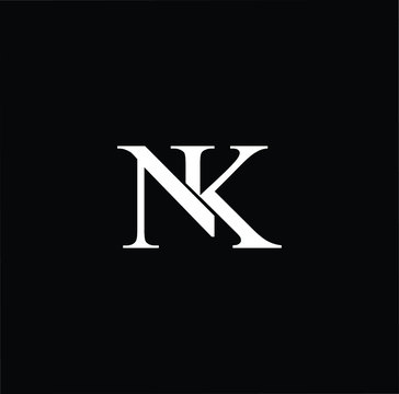 Professional Innovative Initial NK KN logo. Letter RJ Minimal elegant Monogram. Premium Business Artistic Alphabet symbol and sign