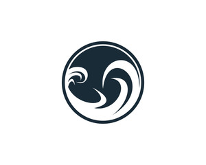 Wave Water Icon Vector Logo Template Illustration Design