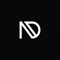 Professional Innovative Initial ND DN logo. Letter ND DN Minimal elegant Monogram. Premium Business Artistic Alphabet symbol and sign