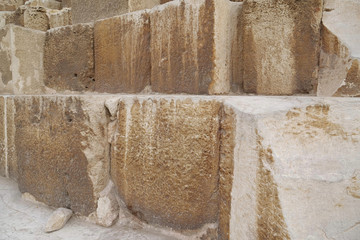 Blocks of Great Pyramid of Giza, Egypt