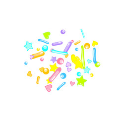 Sprinkles grainy. Cupcake dessert bakery confetti
