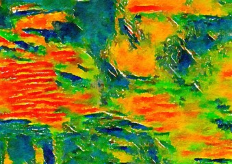 Watercolor paper background. Abstract Painted Illustration. Brush stroked painting.