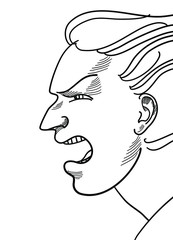 illustration, hand drawn. Linear drawing, character. 