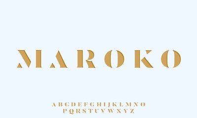 MAROKO, the elegant and luxurous display font , looks glamour and sophisticated typeset