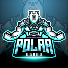 Polar Bears mascot logo for electronic sport gaming logo 