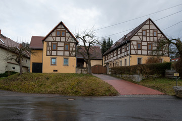 Dorf und Umgebung in Sachsen