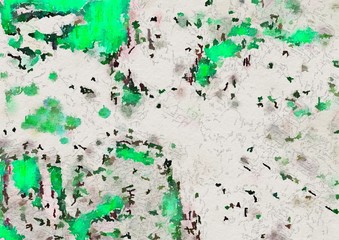 Watercolor paper background. Abstract Painted Illustration. Brush stroked painting.