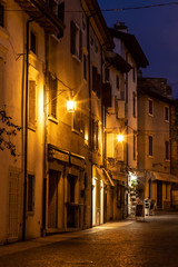 Obraz premium Lazise, Garda lake, Italy after sunset