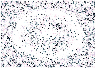 Festive color star confetti background. Abstract frame confetti texture for holiday, postcard, poster, website, carnivals, birthday and children's parties. Cover confetti mock-up. Wedding star layout