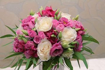 bouquet of roses on white background