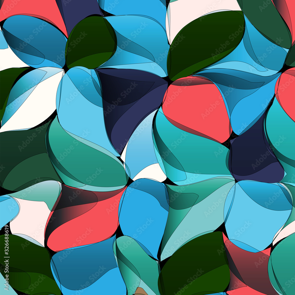 Canvas Prints gradient abstract geometric flowers, multicolor vector background