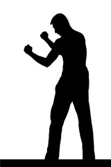 武道系中年男性シルエット