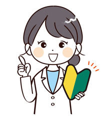 女性、医者、初心者、説明