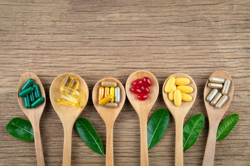 Alternative herbal medicine, vitamin and natural supplements antioxidant 