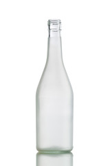 empty wine bottle, isolated on white