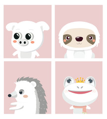 Cute posters with animals.