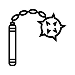 crusader knight mace line icon