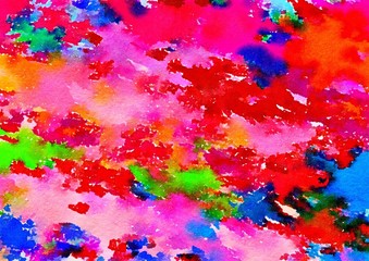 Watercolor paper background. Abstract Painted Illustration. Brush stroked painting.