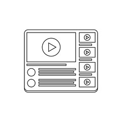 Outline video service icon