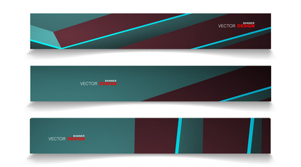Vector banners arranged for your design, Abstract background illustration.
