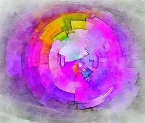 Watercolor paper background. Abstract Painted Illustration. Brush stroked painting.