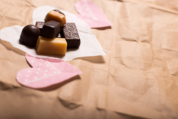 chocolate candies for Valentine day
