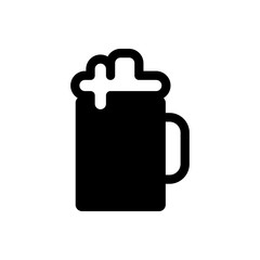 Beer outline icon isolated. Symbol, logo illustration for mobile concept and web design.