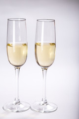 two glasses of champagne, International Women's Day