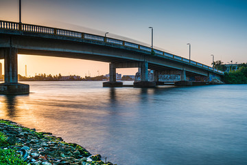 bridge at sunset in Cartagena