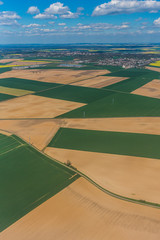 aerial view of the fields near Paris