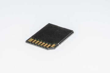 Detail of a storage memory, visible electrical contacts