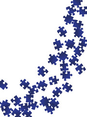 Abstract crux jigsaw puzzle dark blue parts 