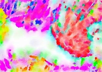 Watercolor paper background. Abstract Painted Illustration. Brush stroked painting.