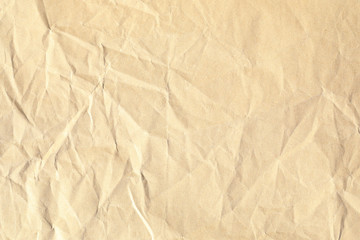 Crumpled brown paper background texture