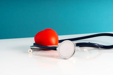 Stethoscope with close up view.