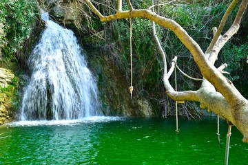 Adonis Baths Waterfalls Cypr - obrazy, fototapety, plakaty