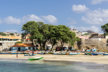 Fototapeta na wymiar beach on Tarrafal, Santiago Island, Cabo Verde