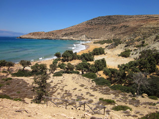 View of Potamos Beach. Gavdos Island. Libyan Sea. Greece. 