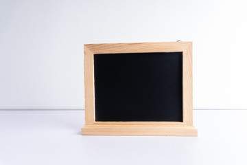Black board and white background with educational concept.