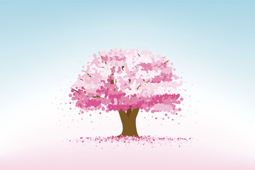 さくら散る桜の木