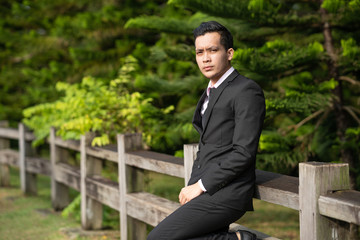 Businessman staff portrait with natural lighting