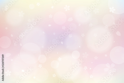 Fototapete カラフルな桜の花びらが舞う背景 Fototapeten Freed Fototapete カラフルな桜の花びらが舞う背景 Fototapeten Freed