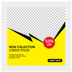 Social media post square banner template for digital marketing and promotion product.