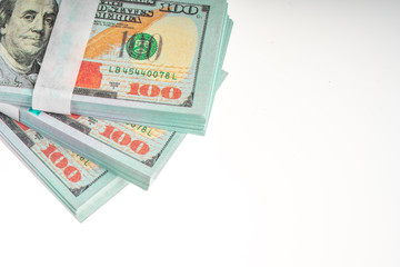 Dollar banknote with white background